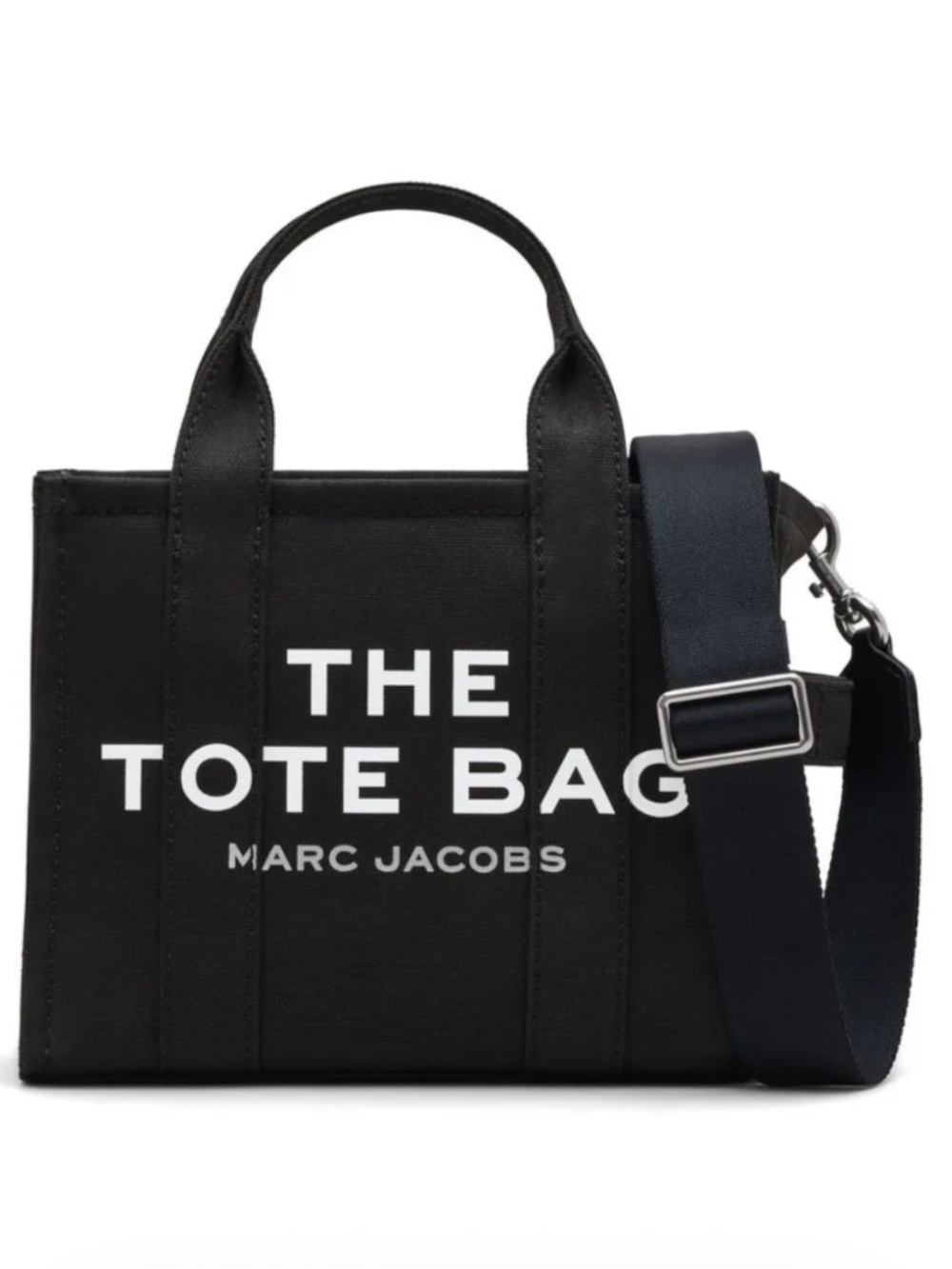 Marc Jacobs Black The Tote Bag Small Canvas Messenger